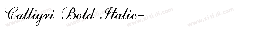 Calligri Bold Italic字体转换
